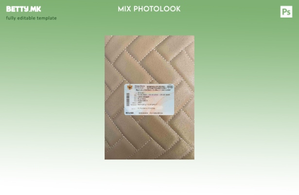 Модерен стил на црногорската потврда за регистрација на возила photolook ПРЕДЕН 